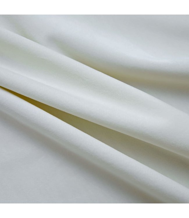 Gordijn verduisterend met ringen 290x245 cm fluweel crème