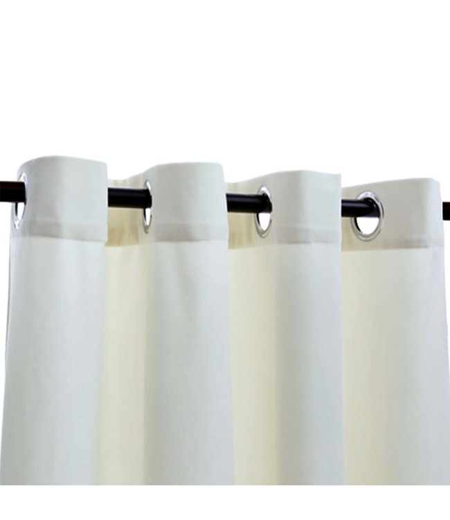 Gordijn verduisterend met ringen 290x245 cm fluweel crème