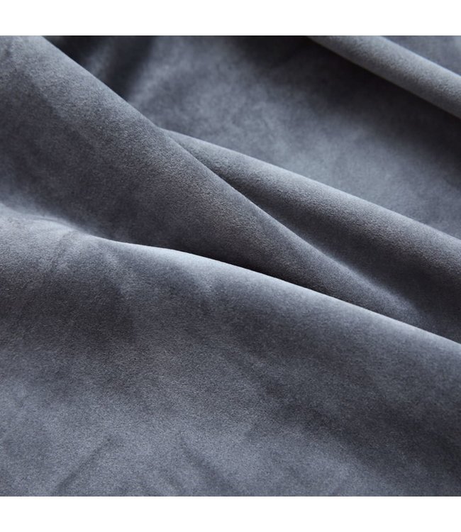 Gordijn verduisterend met ringen 2 st 140x245 cm fluweel zwart