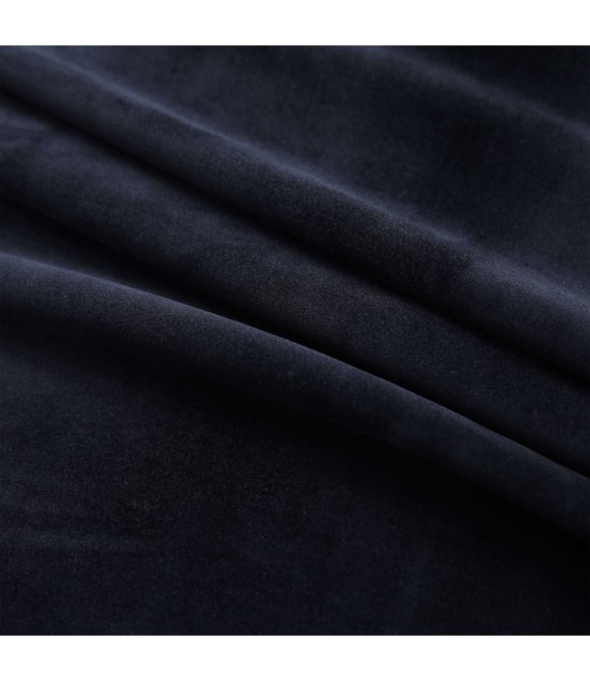 Gordijn verduisterend met ringen 290x245 cm fluweel zwart