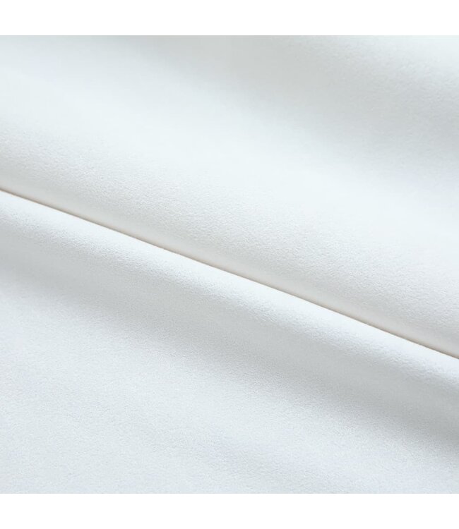 Gordijnen verduisterend met haken 2 st 140x245 cm gebroken wit