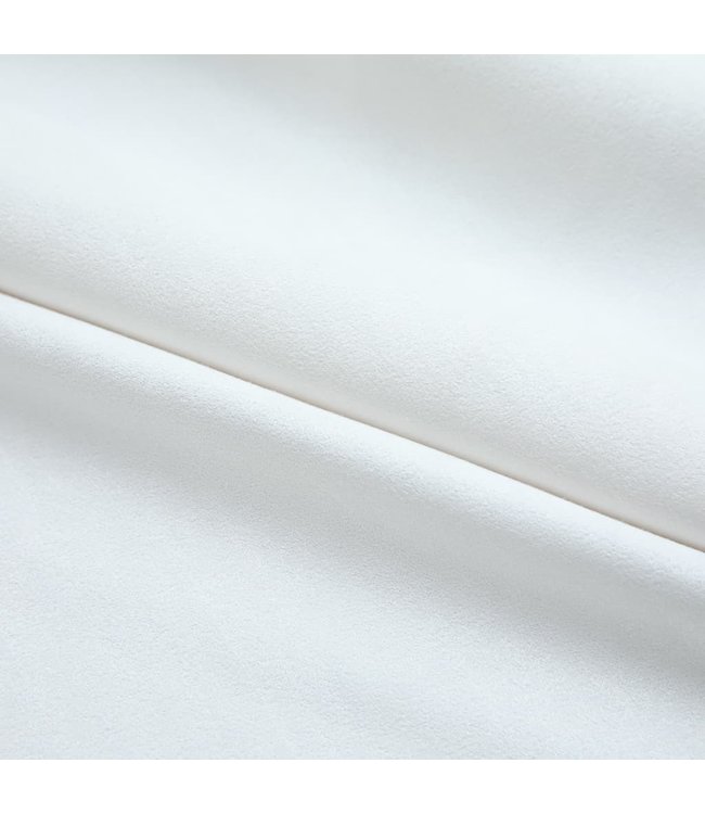 Gordijnen verduisterend met haken 2 st 140x175 cm gebroken wit