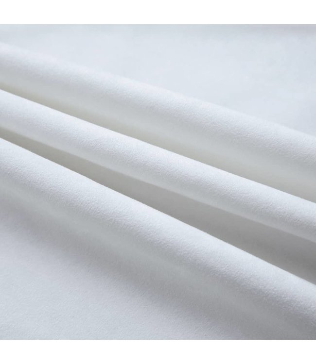 Gordijnen verduisterend met ringen 2 st 140x225 cm gebroken wit