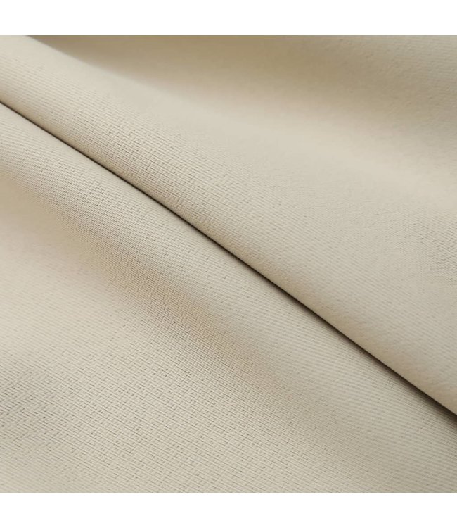 Gordijnen verduisterend met haken 2 st 140x245 cm beige