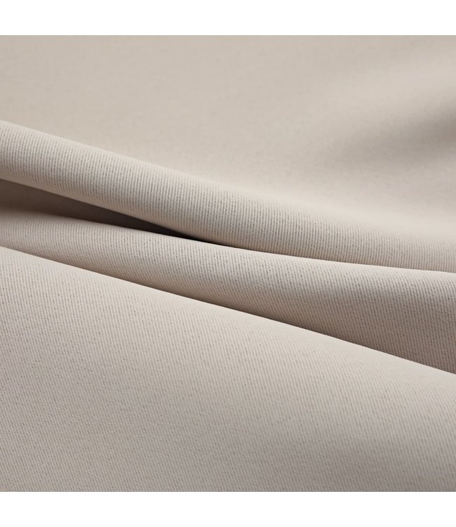 Gordijn verduisterend met metalen ringen 290x245 cm beige