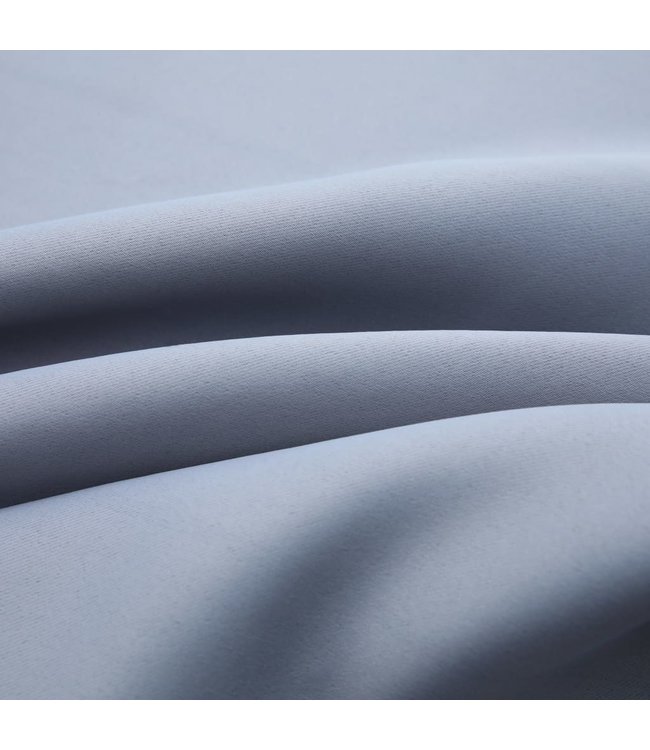 Gordijn verduisterend met metalen ringen 2 st 140x225 cm grijs