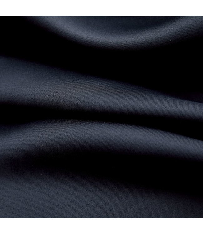 Gordijn verduisterend met metalen ringen 2 st 140x225 cm zwart