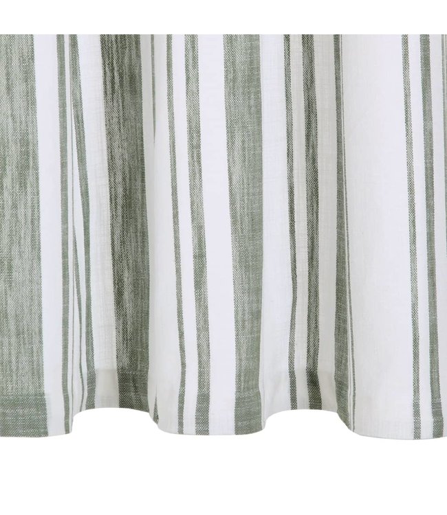 Gordijnen met metalen ringen 2 st 140x175 cm katoen groene streep