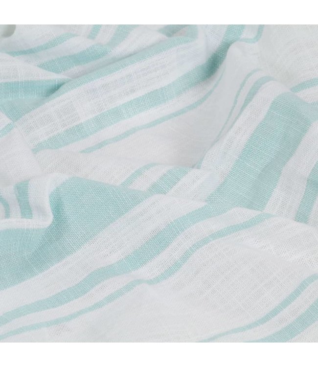 Gordijnen met metalen ringen 2 st 140x245 cm katoen blauwe streep