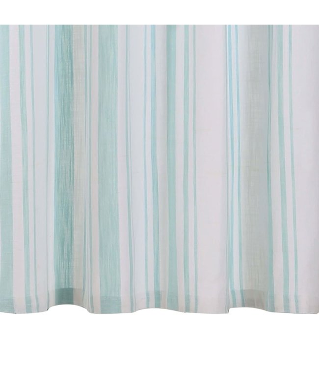 Gordijnen met metalen ringen 2 st 140x245 cm katoen blauwe streep