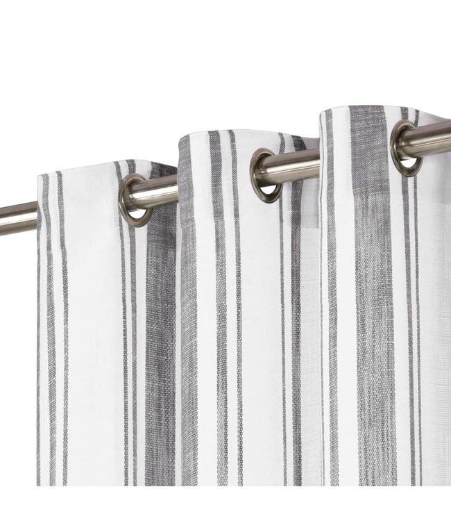 Gordijnen met metalen ringen 2 st 140x225 cm katoen antraciet