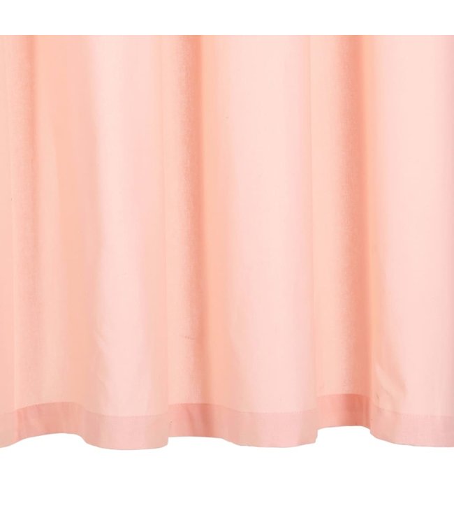Gordijnen met metalen ringen 2 st 140x245 cm katoen roze