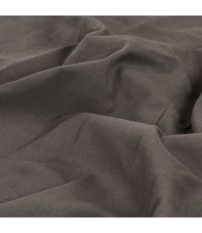 Gordijnen met metalen ringen 2 st 140x245 cm katoen antraciet