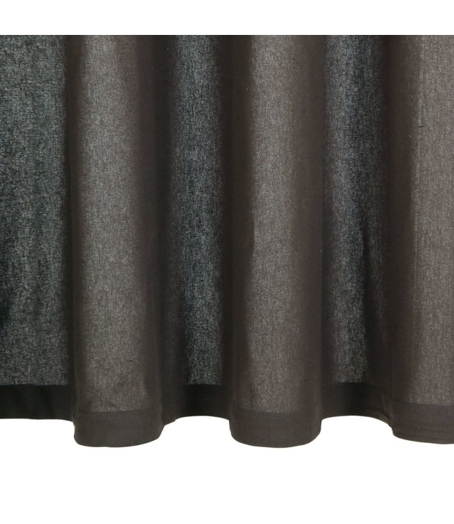 Gordijnen met metalen ringen 2 st 140x175 cm katoen antraciet