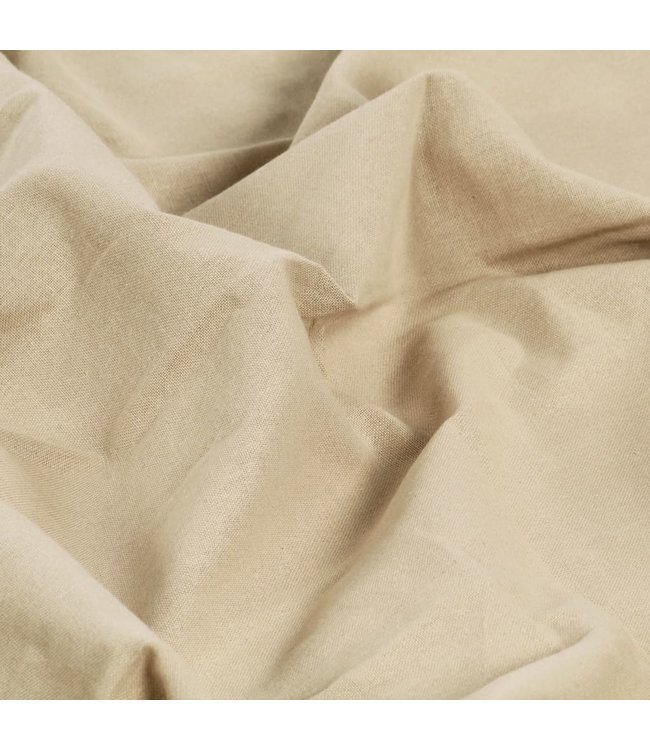 Gordijnen met metalen ringen 2 st 140x225 cm katoen beige