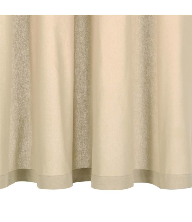 Gordijnen met metalen ringen katoen 2 st 140x175 cm beige