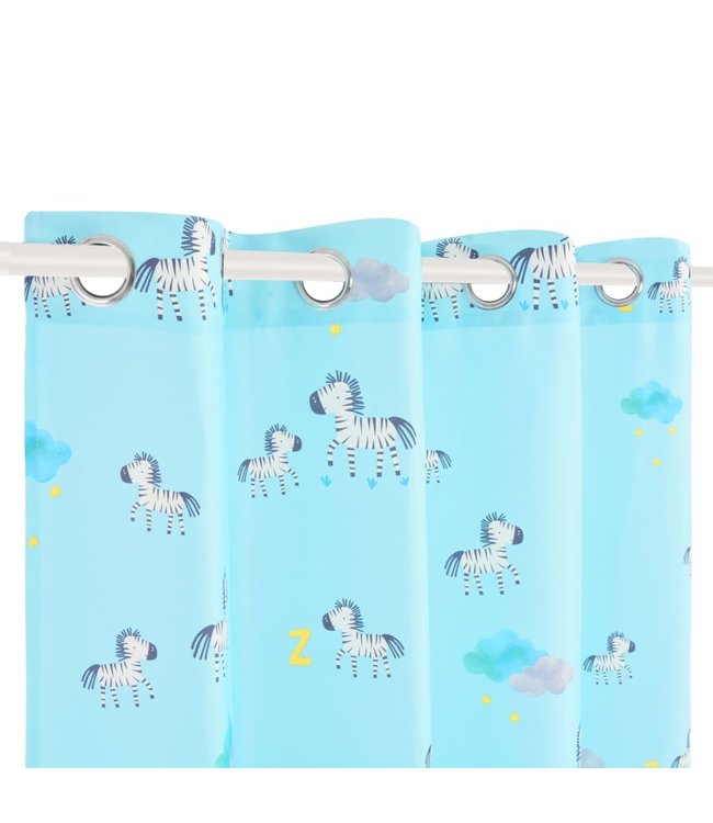 Kindergordijnen verduisterend 140x240 cm zebra 2 st