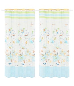 Kindergordijnen verduisterend 140x240 cm wereldreis 2 st