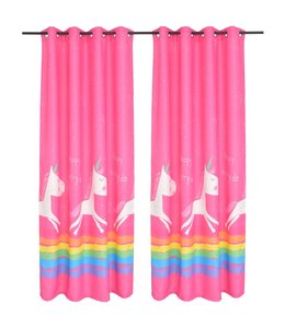 Kindergordijnen verduisterend 140x240 cm roze 2 st
