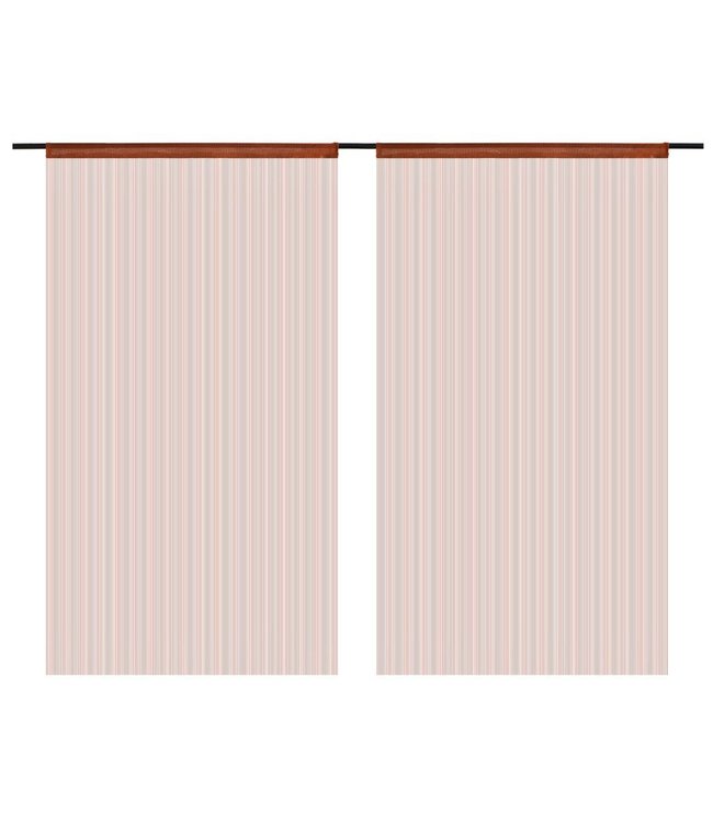 Draadgordijnen 140x250 cm bruin 2 st