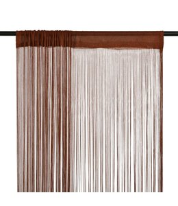 Draadgordijnen 100x250 cm bruin 2 st