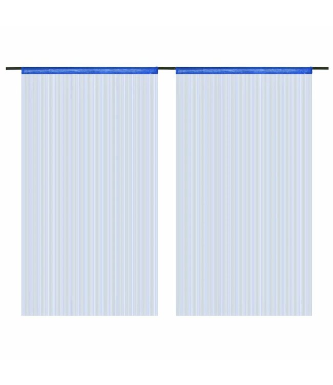 Draadgordijnen 100x250 cm blauw 2 st