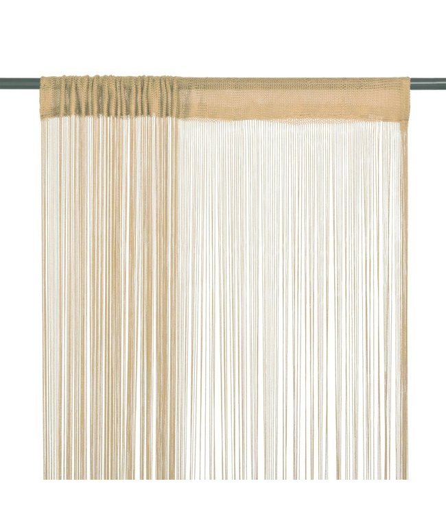 Draadgordijnen 140x250 cm beige 2 st