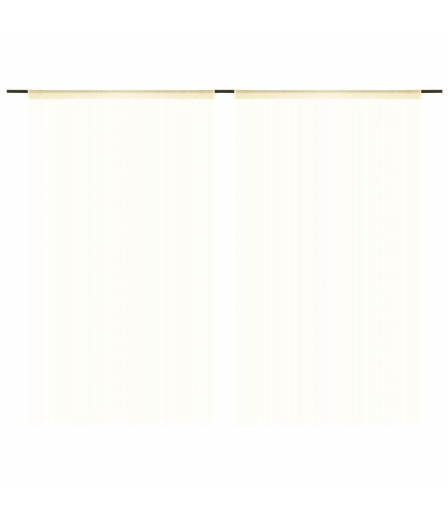 Draadgordijnen 100x250 cm crème 2 st