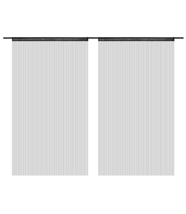 Draadgordijnen 2 st 140x250 cm zwart