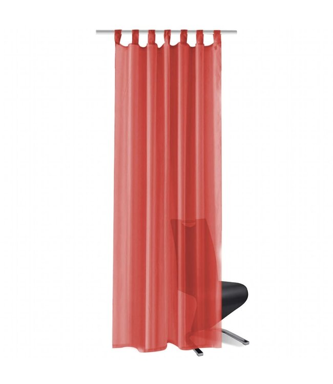 Gordijnen voile 140x245 cm rood 2 st