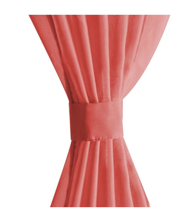 Gordijnen voile 140x245 cm rood 2 st