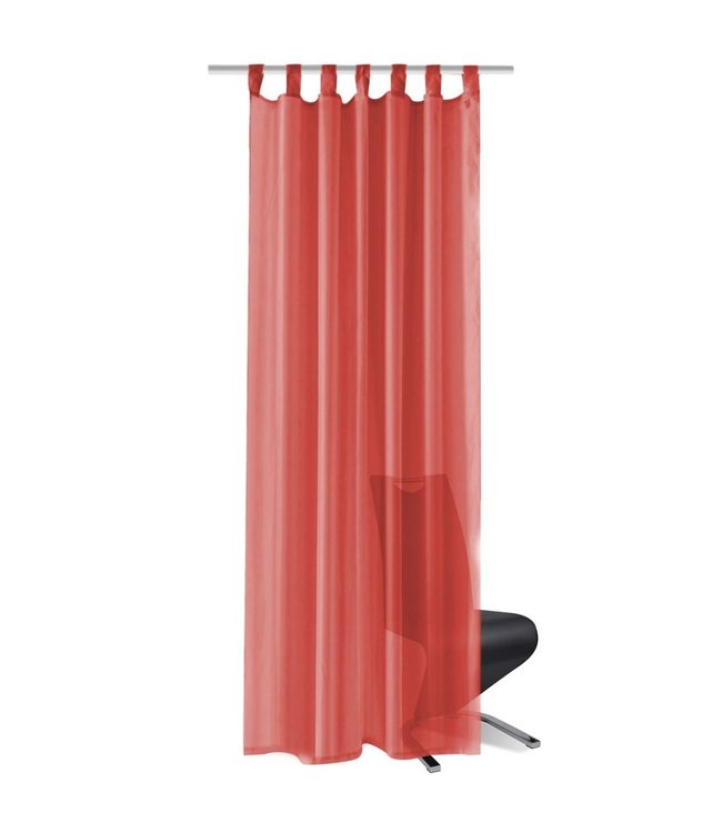 Gordijnen voile 140x175 cm rood 2 st