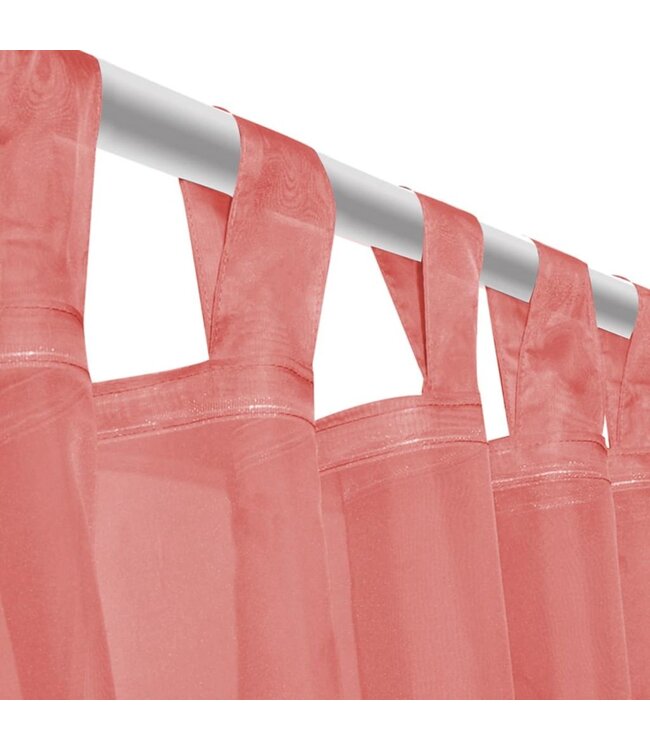 Gordijnen voile 140x175 cm rood 2 st