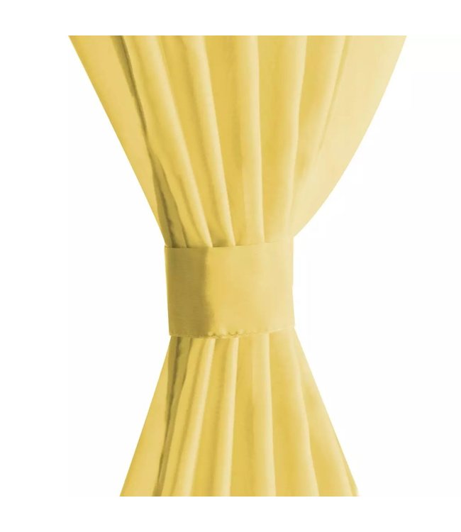 Gordijnen voile 140x245 cm geel 2 st