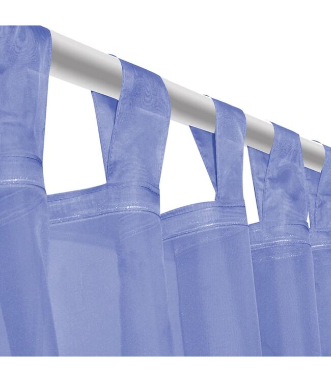 Gordijnen voile 140x245 cm koningsblauw 2 st