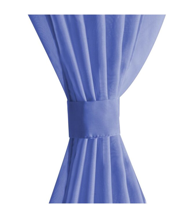 Gordijnen voile 140x225 cm koningsblauw 2 st