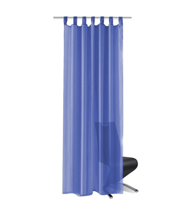 Gordijnen voile 140x175 cm koningsblauw