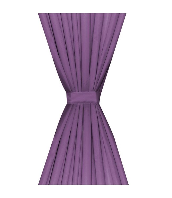 Gordijnen verduisterend dubbellaags 140x245 cm paars 2 st