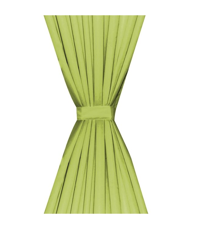 Gordijnen verduisterend dubbellaags 140x245 cm groen 2 st