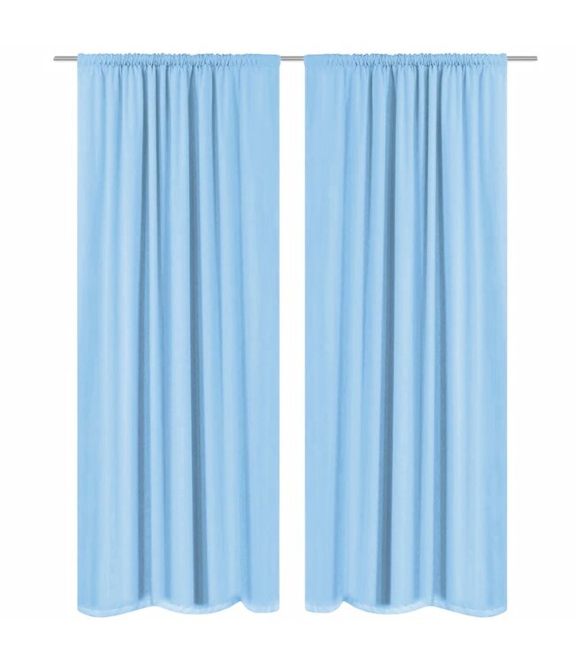 Gordijnen verduisterend dubbellaags 140x245 cm turquoise 2 st