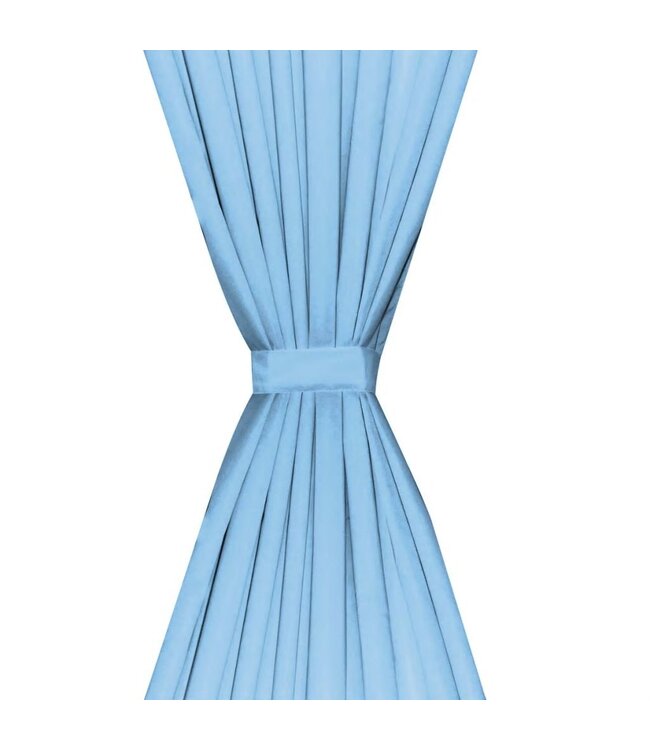 Gordijnen verduisterend dubbellaags 140x245 cm turquoise 2 st