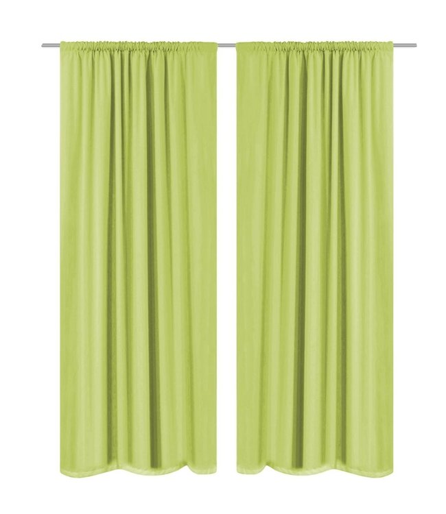 Gordijnen verduisterend dubbellaags 140x175 cm groen 2 st
