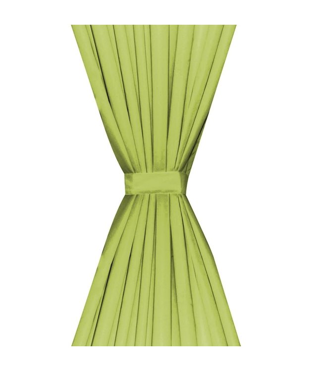 Gordijnen verduisterend dubbellaags 140x175 cm groen 2 st