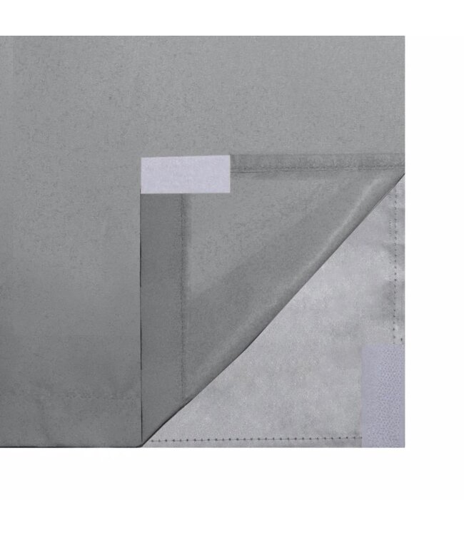 Gordijnen verduisterend dubbellaags 140x175 cm grijs 2 st