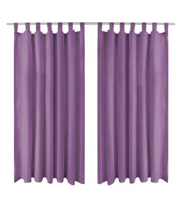 Micro-satijnen gordijnen met lussen 140x245 cm lila 2 st