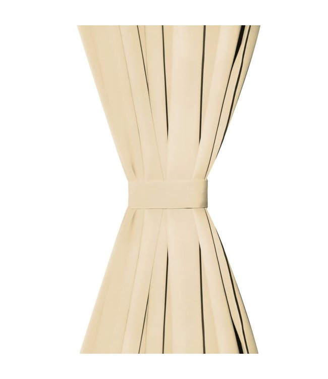 Micro-satijnen gordijnen met lussen 140x245 cm beige 2 st