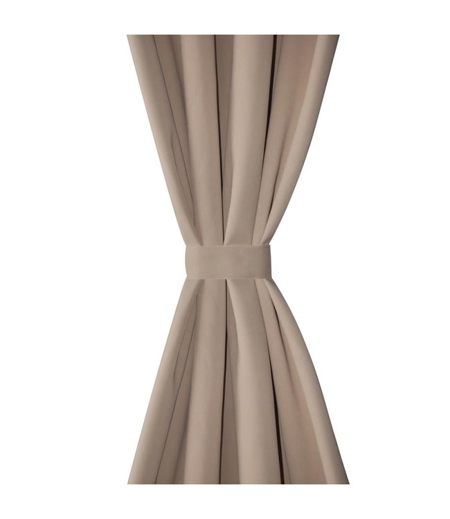 Gordijn met metalen ringen verduisterend 270x245 crème