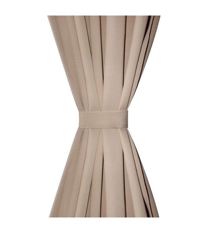 Gordijnen met gleuven 135 x 245 cm crème 2 st