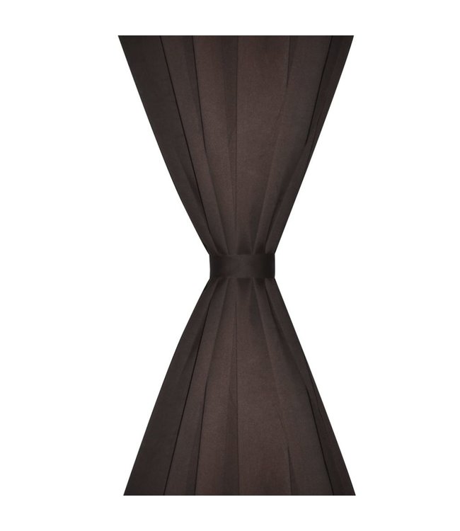 Gordijnen met gleuven 135 x 245 cm bruin 2 st