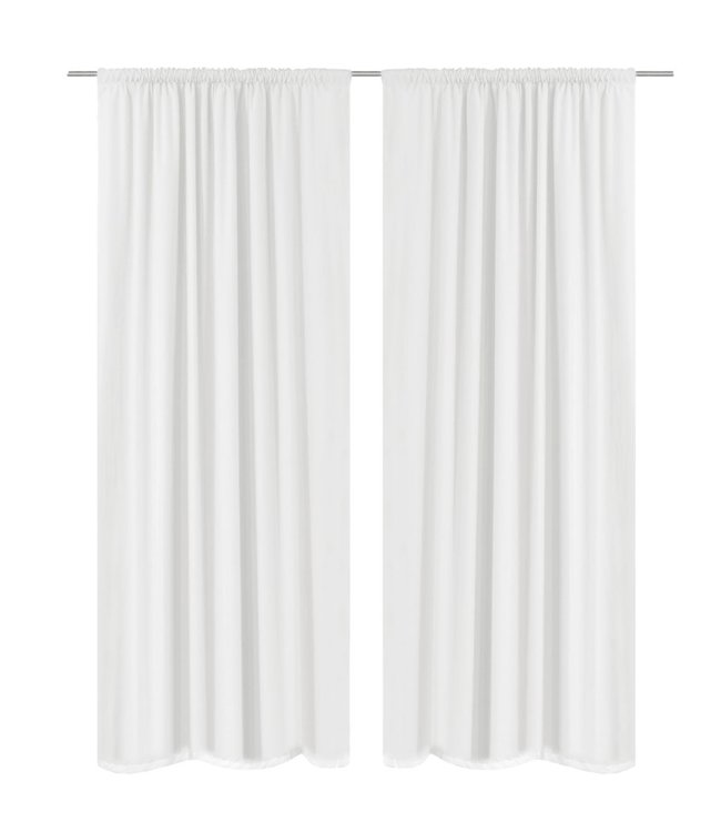 Verduisterende gordijnen dubbellaags 140x245 cm wit